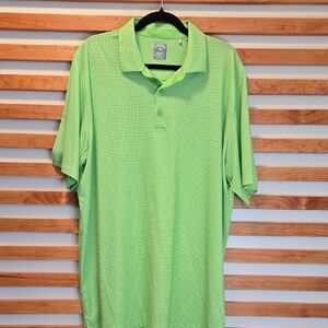 Callaway Opti-Dri Golf Polo Shirt Men’s Large Green Micro Print Short Sleeve